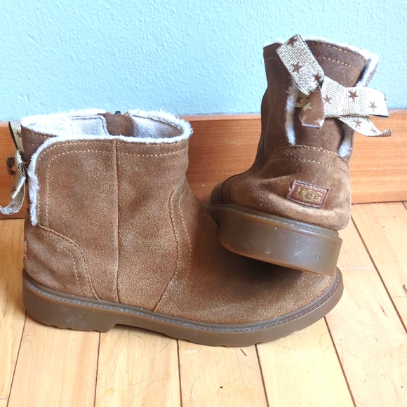 UGG Tan Suede Boots with Star Details - Picture 1 of 6